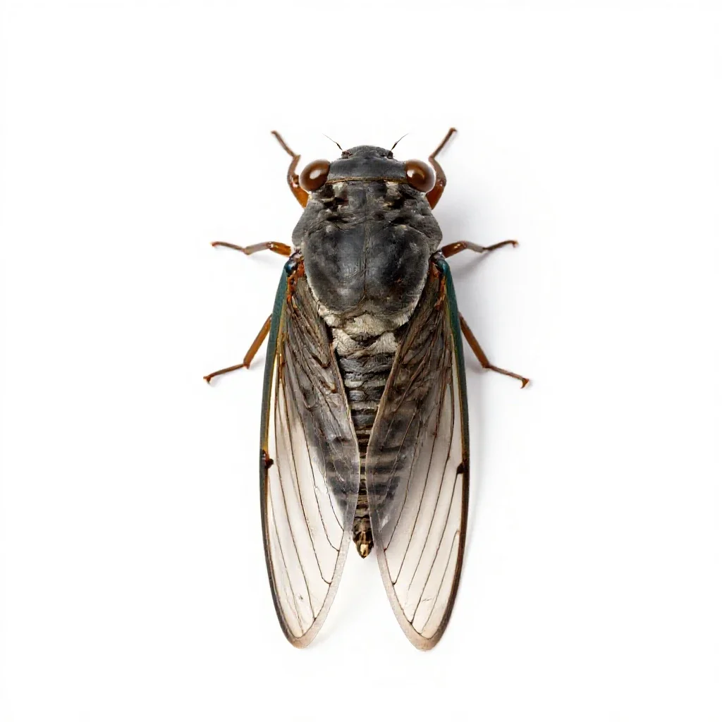 Seventeen-year locust isolated on a white background