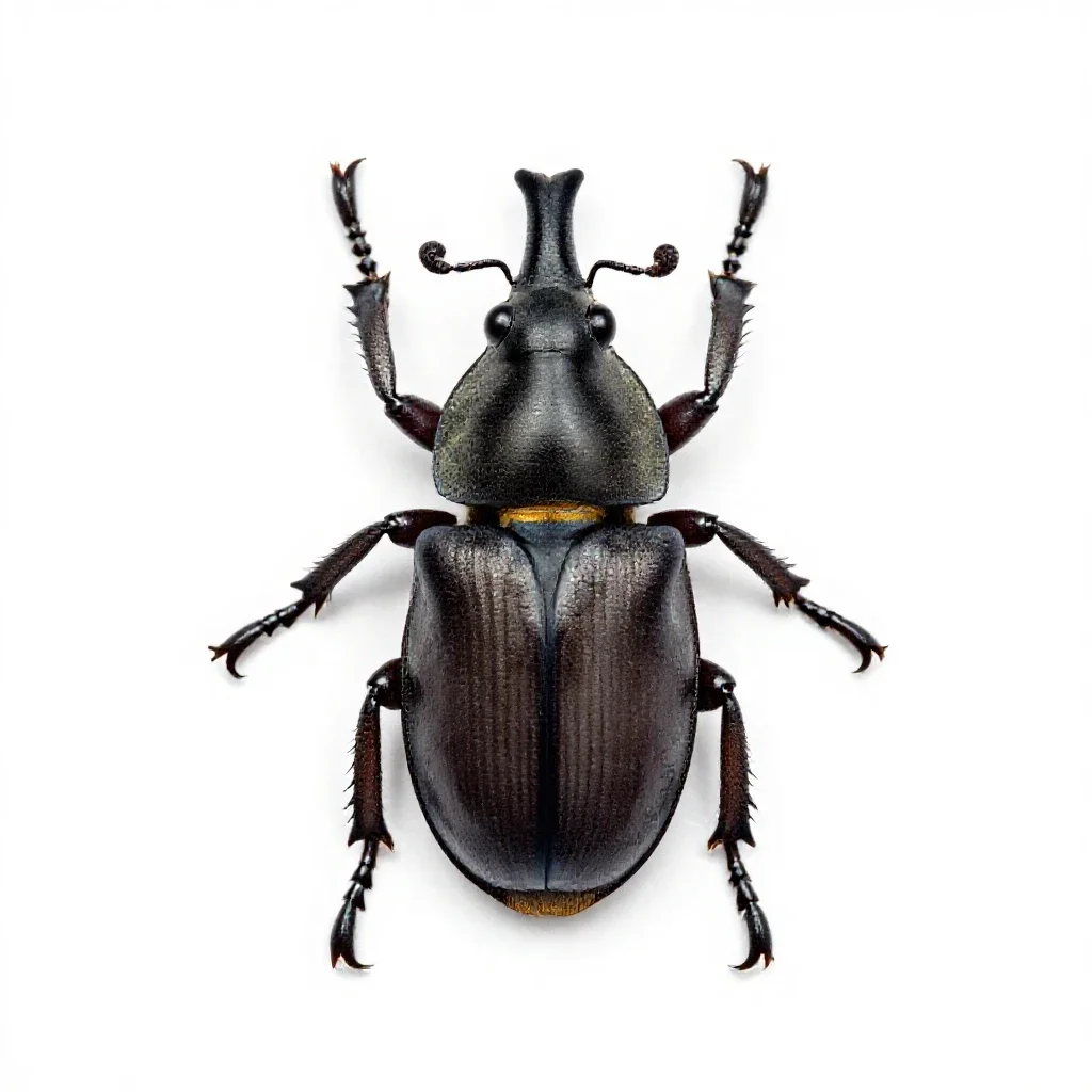 Snout beetle isolated on a white background