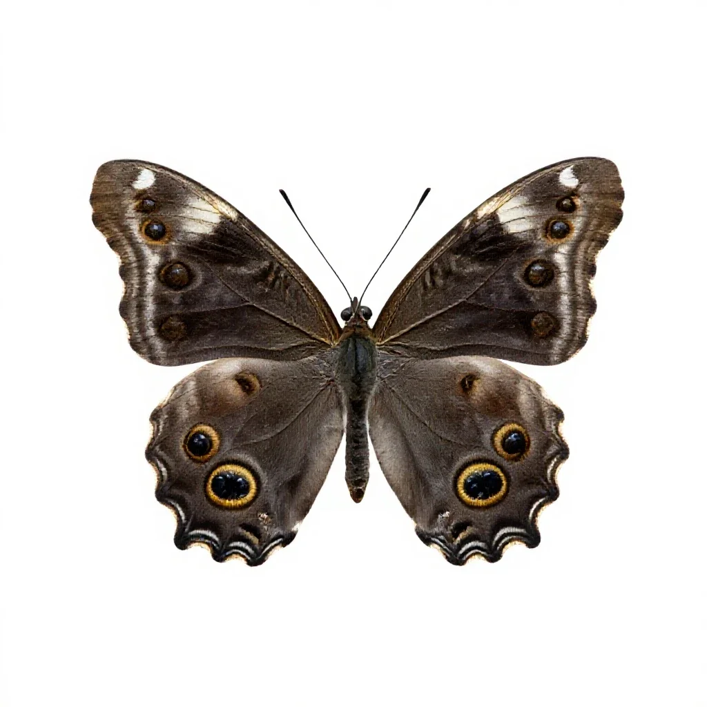 Southern cabbage butterfly isolated on a white background