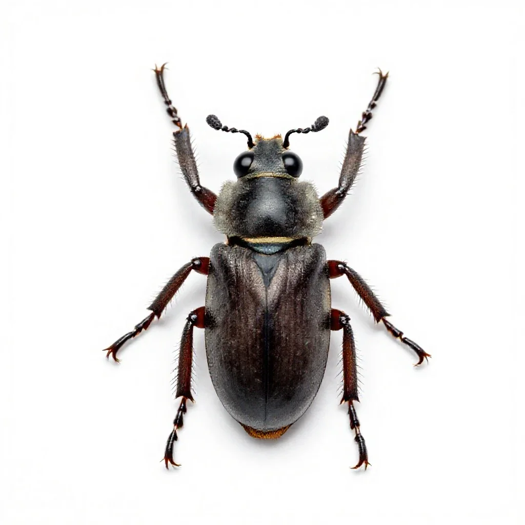 Spruce bark beetle isolated on a white background