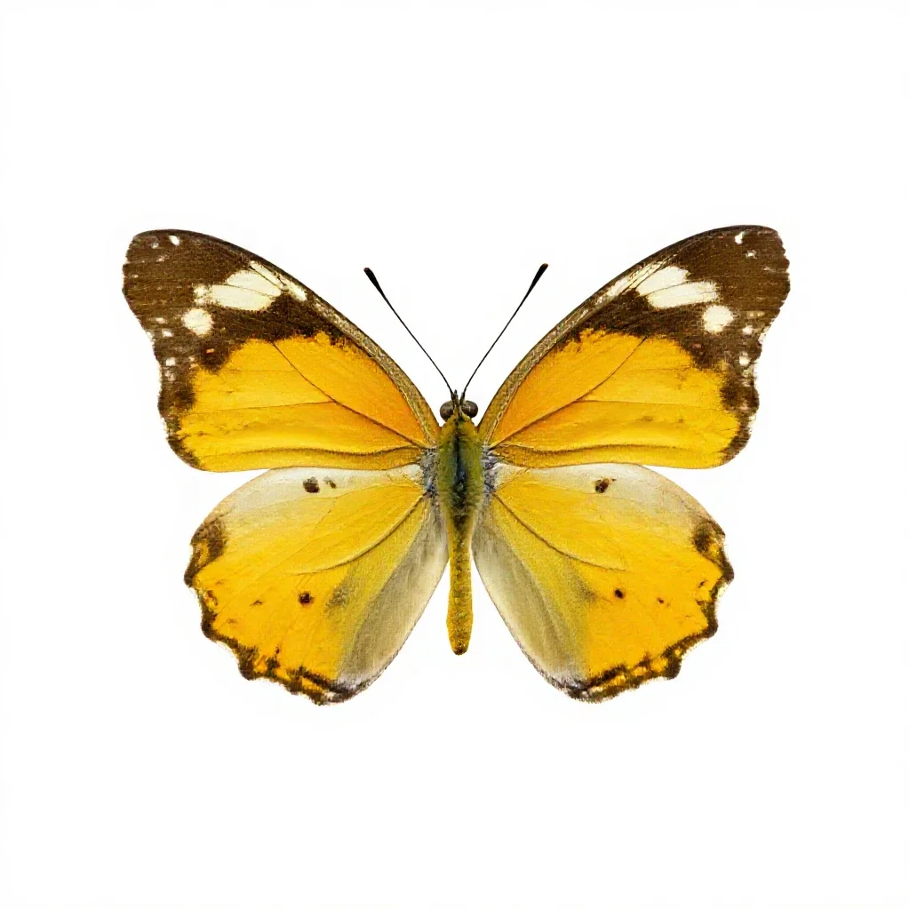 Sulphur butterfly isolated on a white background