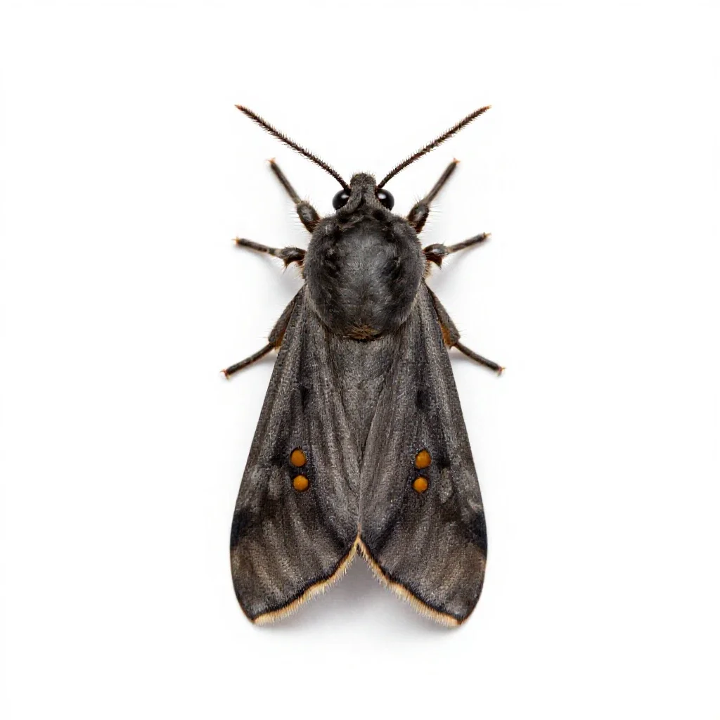 Tent-caterpillar moth isolated on a white background