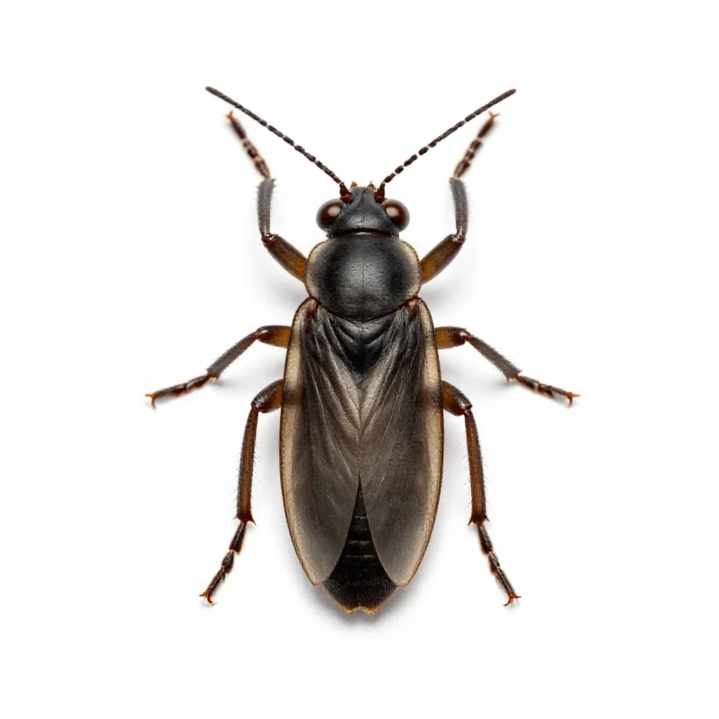 Thysanuran insect isolated on a white background