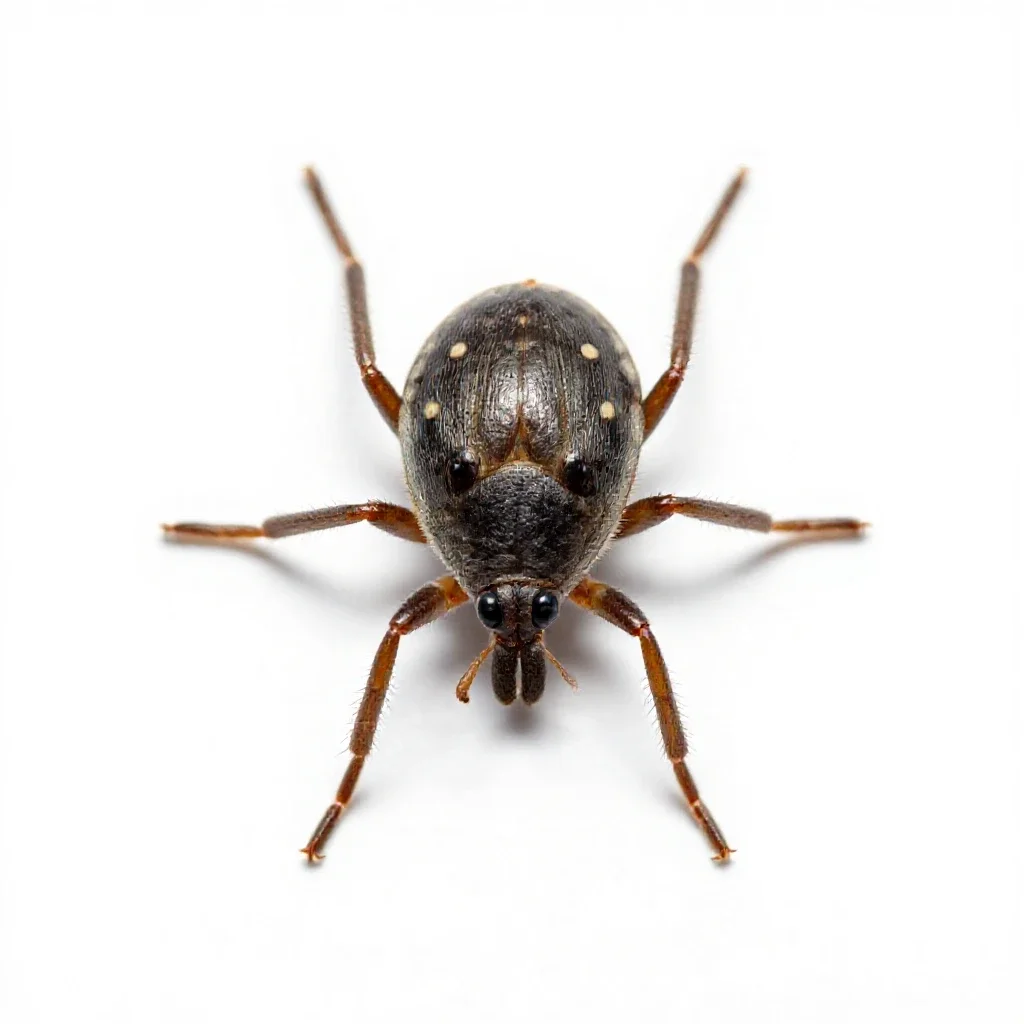 Tick isolated on a white background