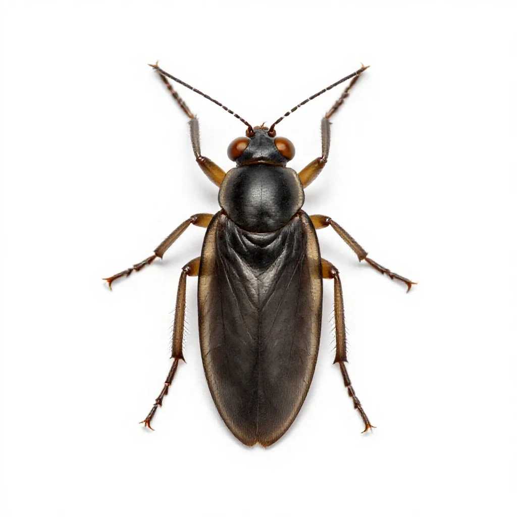 Trichopterous insect isolated on a white background