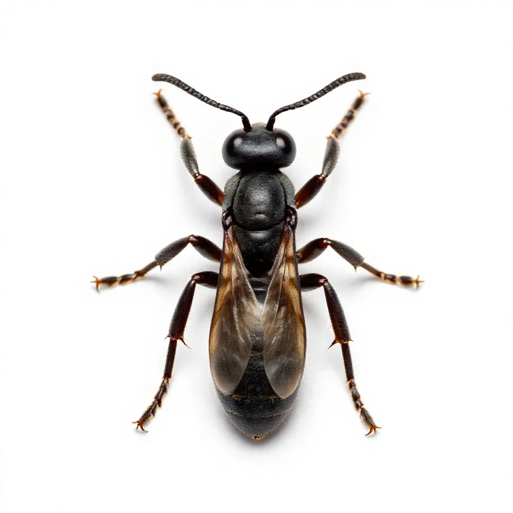 Velvet ant isolated on a white background