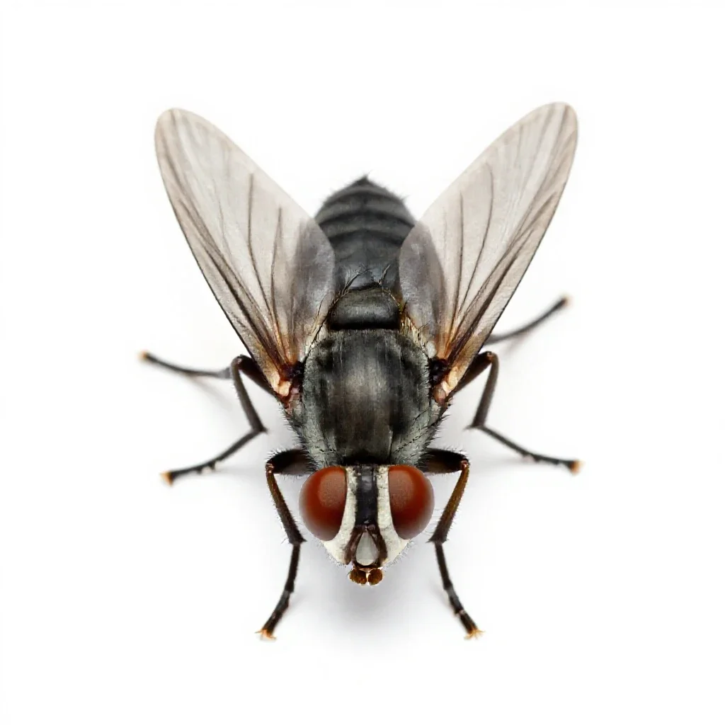 Vinegar fly isolated on a white background