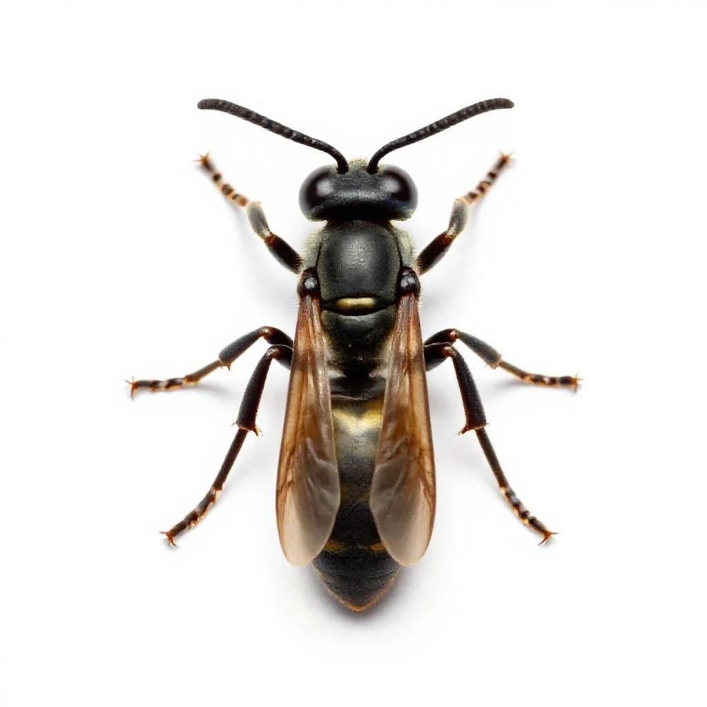 Wasp isolated on a white background