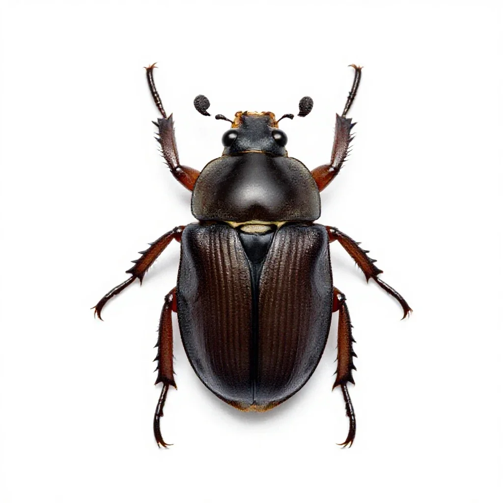 Water beetle isolated on a white background