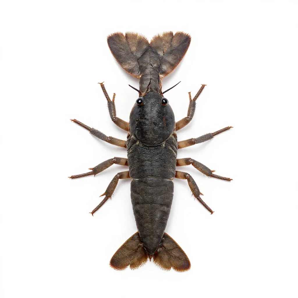 Water scorpion isolated on a white background
