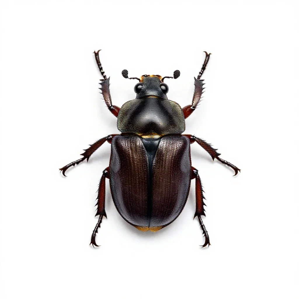 Whirligig beetle isolated on a white background