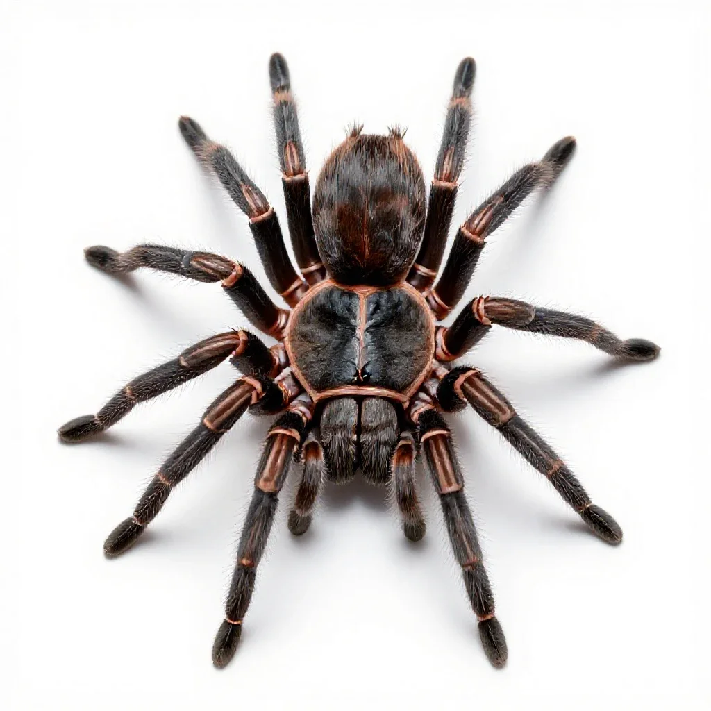 Wolf spider isolated on a white background