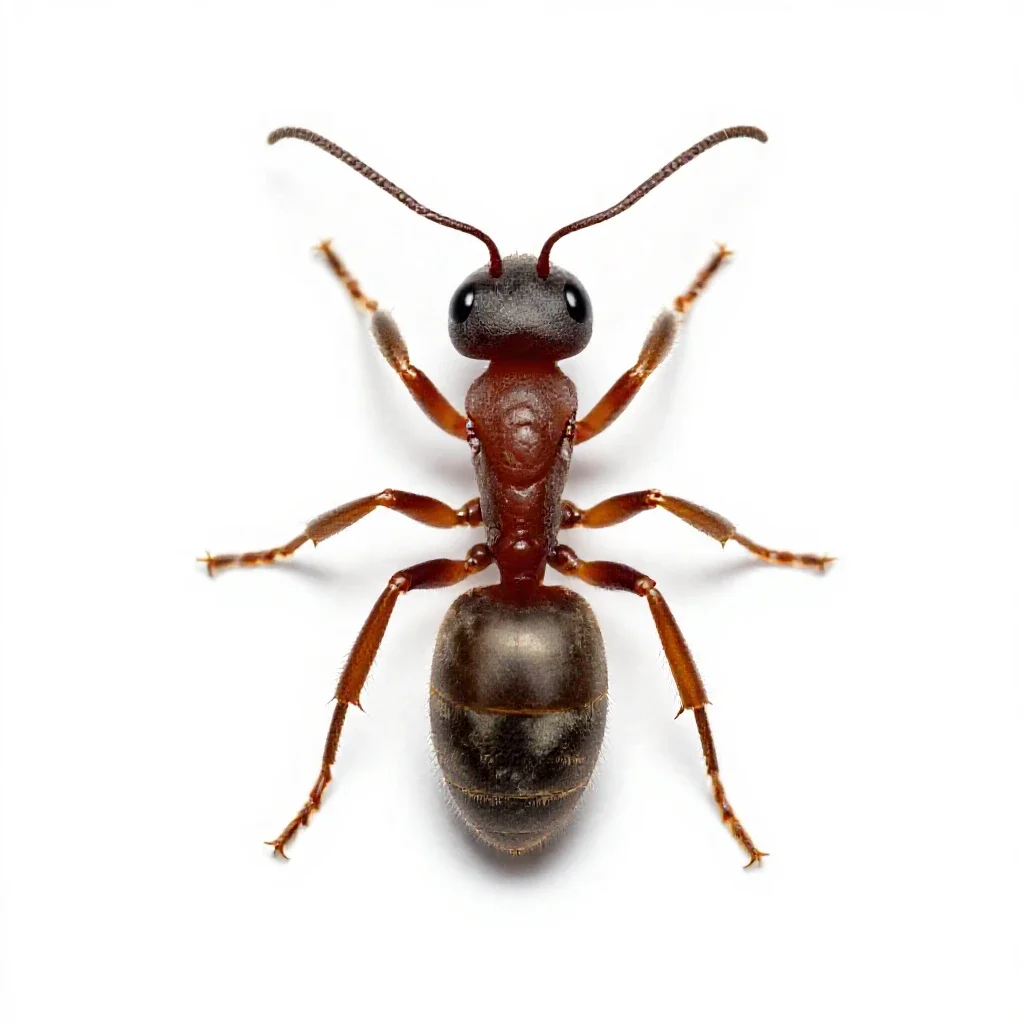 Wood ant isolated on a white background