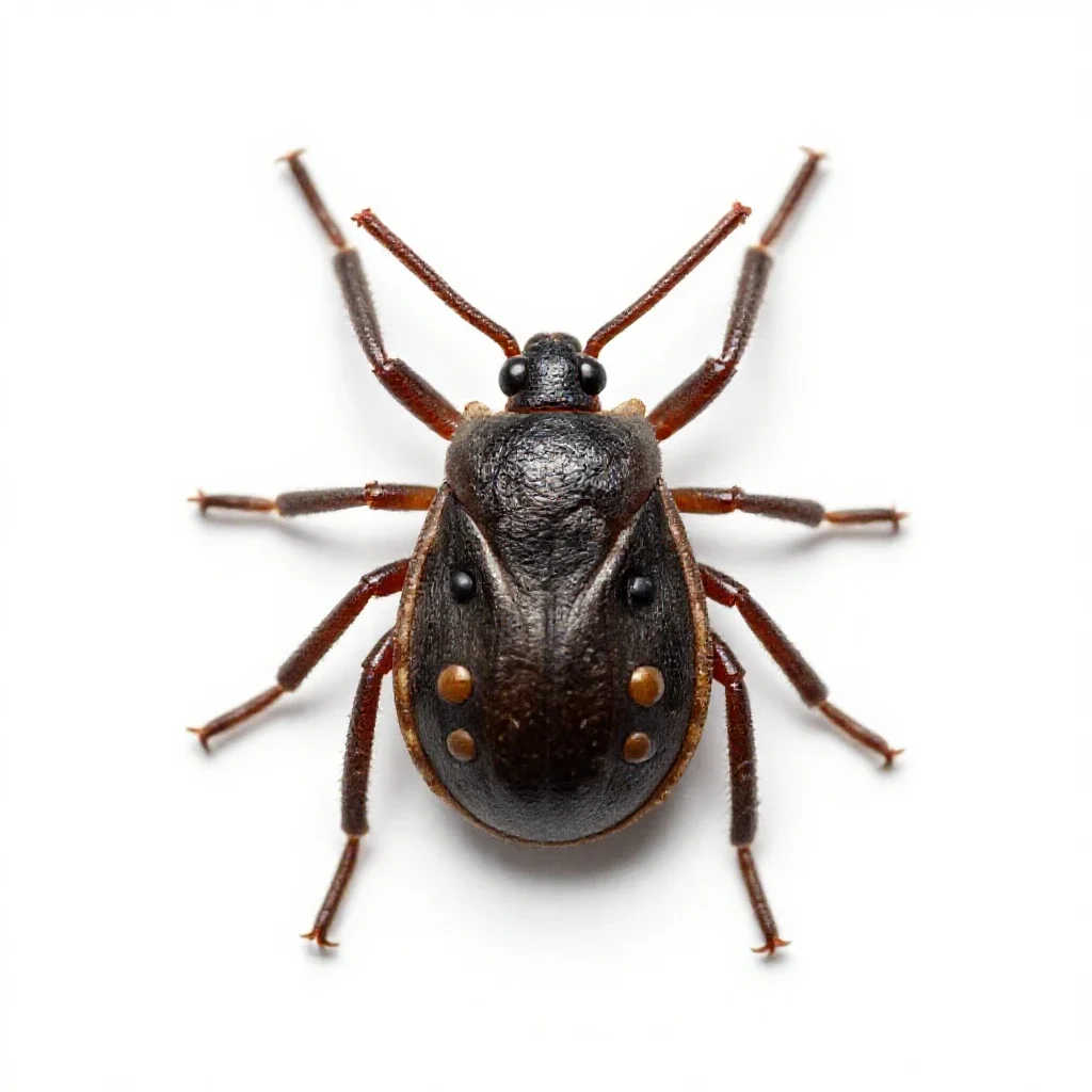 Wood tick isolated on a white background