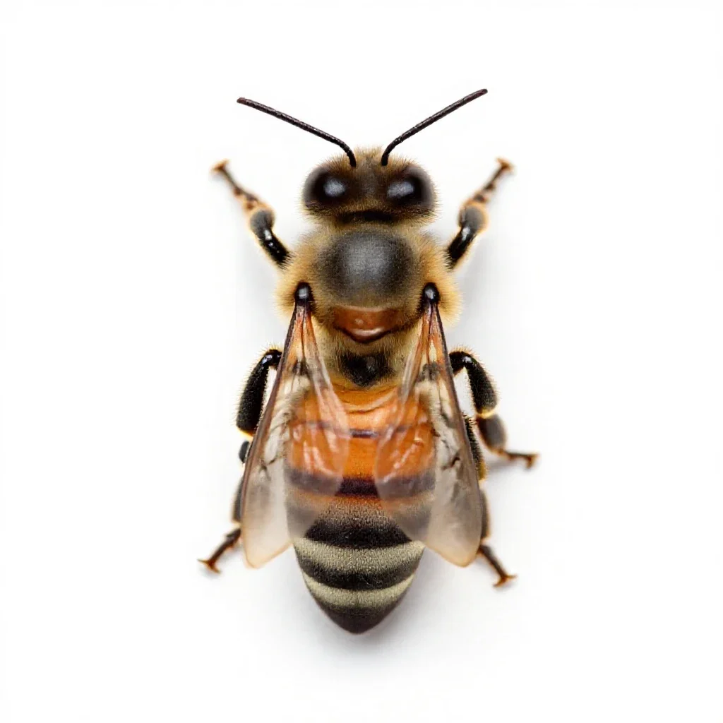 Worker bee isolated on a white background