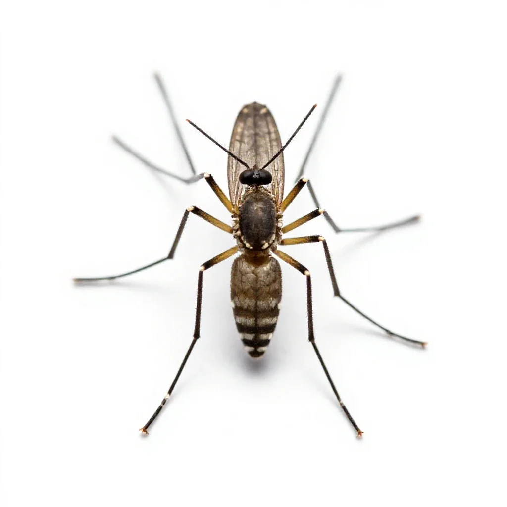 Yellow-fever mosquito isolated on a white background