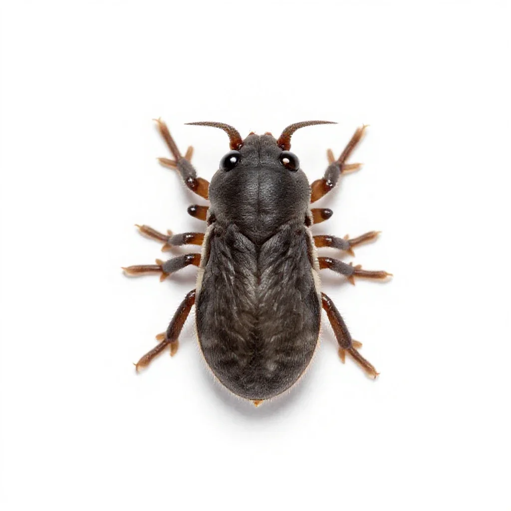 Acarus isolated on a white background