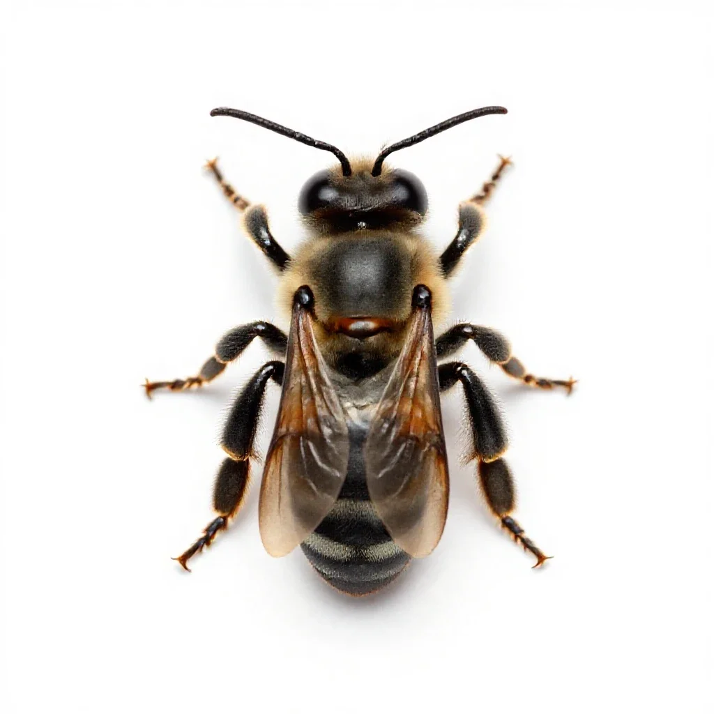 Andrena isolated on a white background