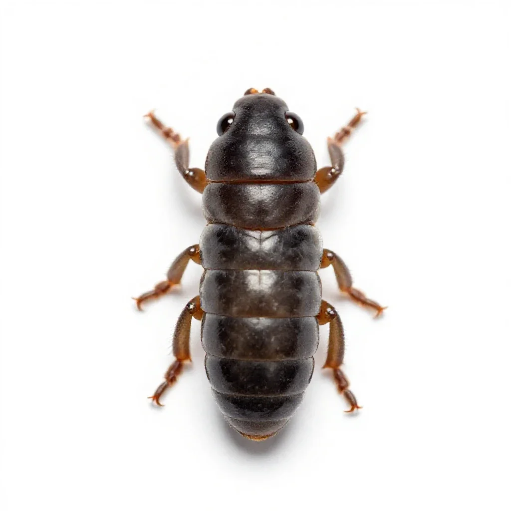 Apple maggot isolated on a white background