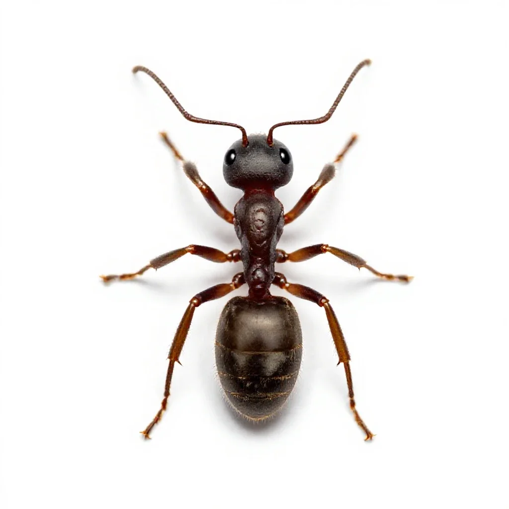Army ant isolated on a white background