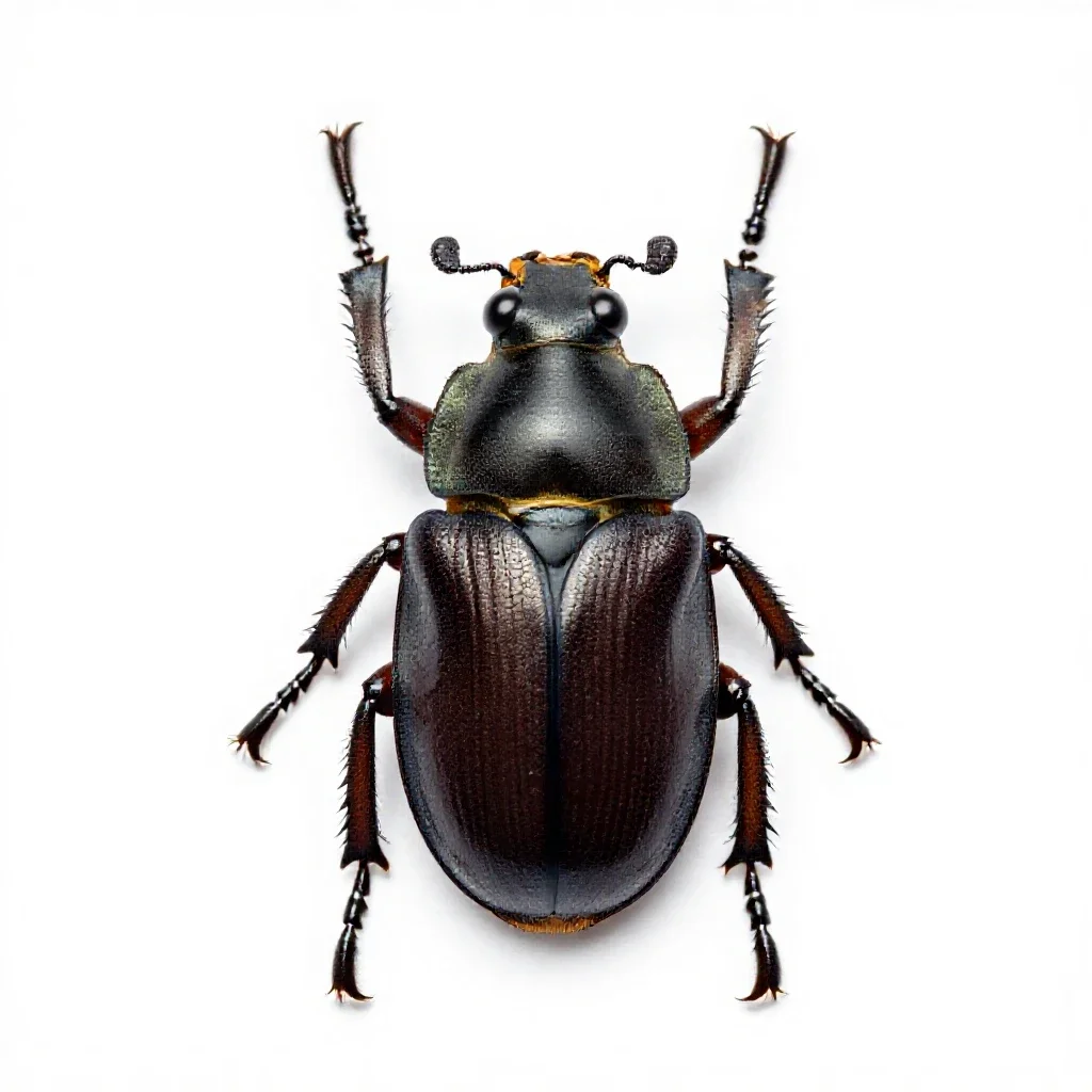 Elaterid beetle isolated on a white background