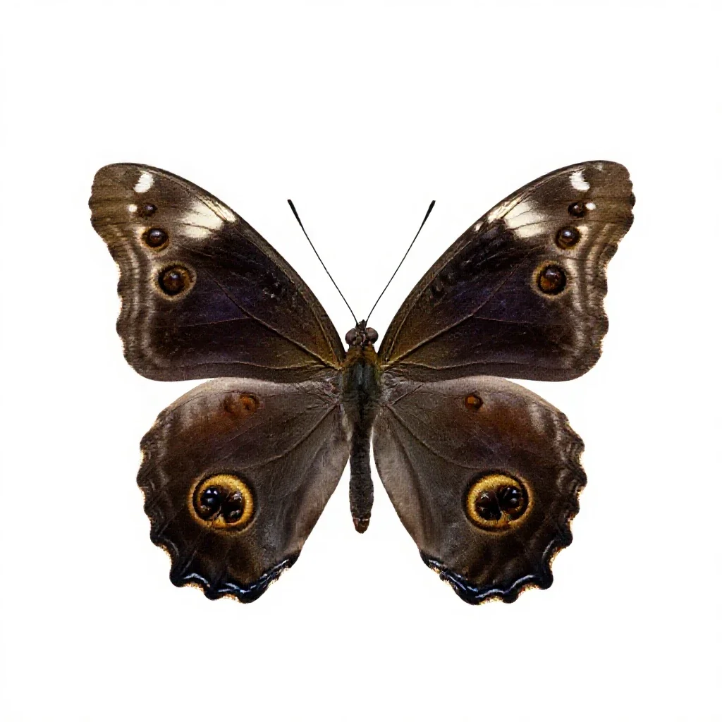 Emperor butterfly isolated on a white background