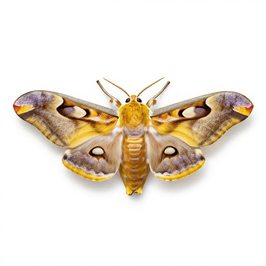 Imperial moth isolated on a white background