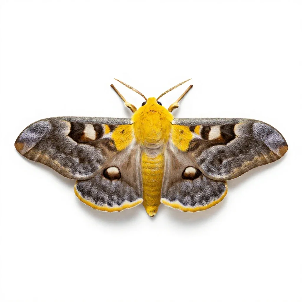 Io moth isolated on a white background
