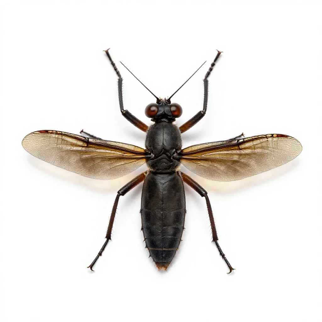 Odonate isolated on a white background