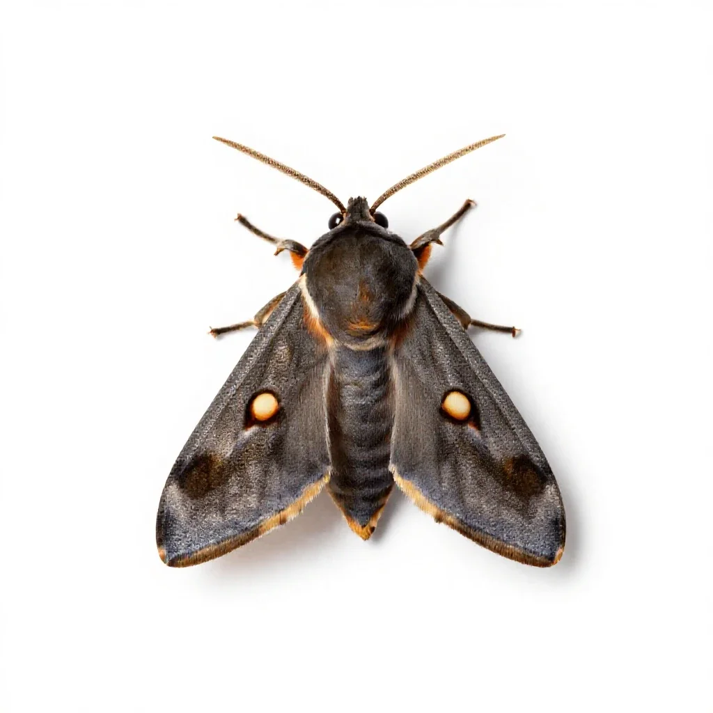 Orange tortrix isolated on a white background