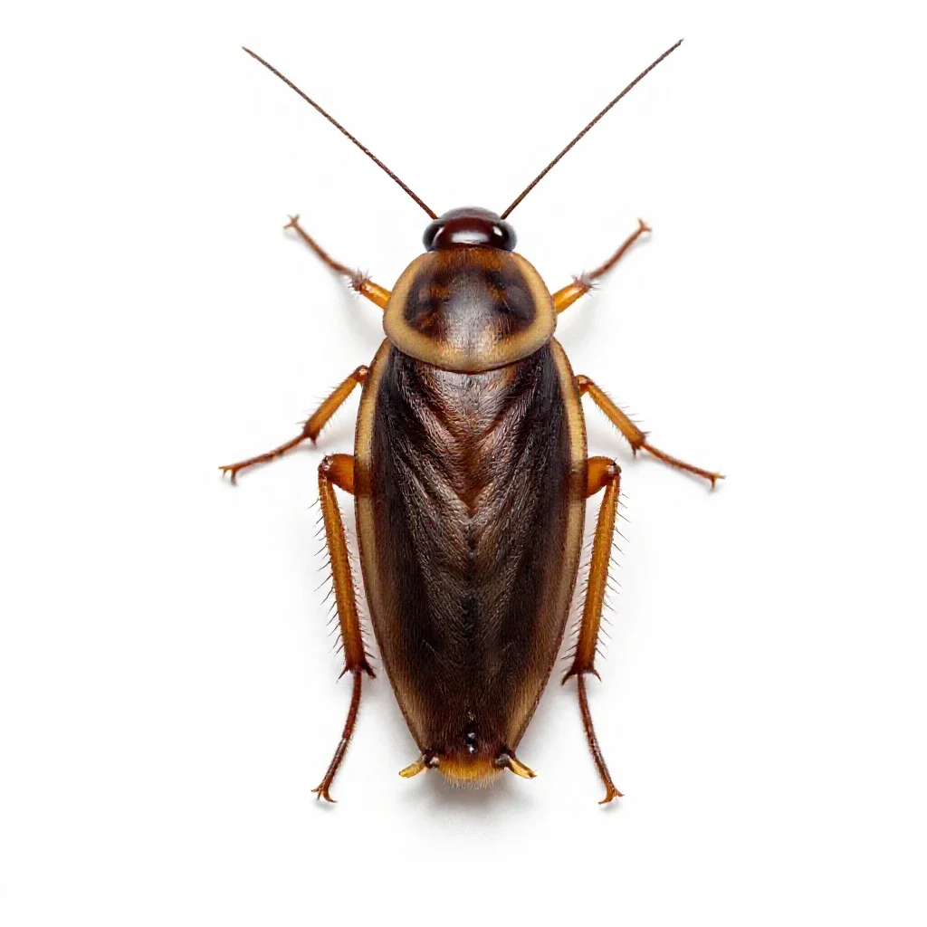 Oriental cockroach isolated on a white background