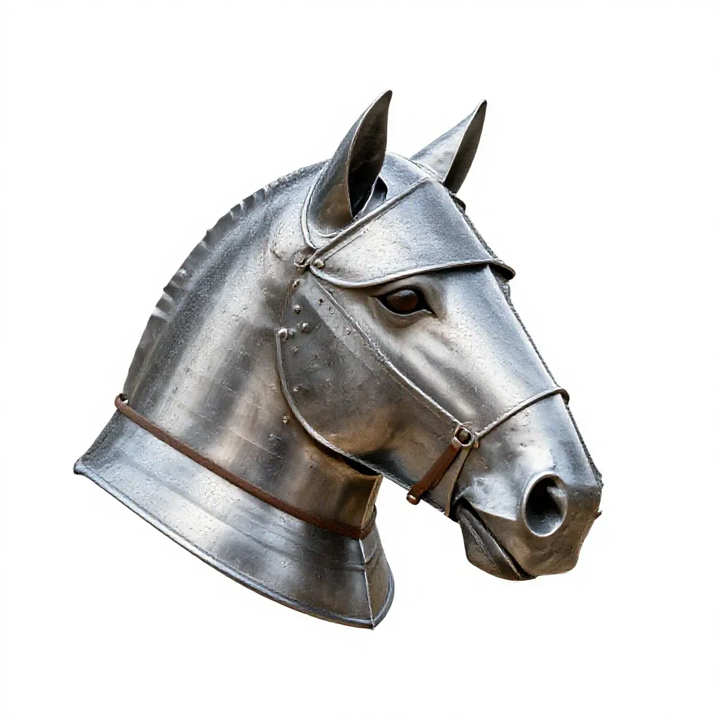 Chanfron isolated on a white background