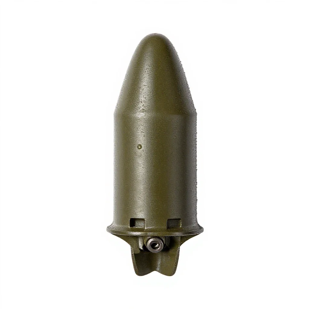 Tank shell isolated on a white background