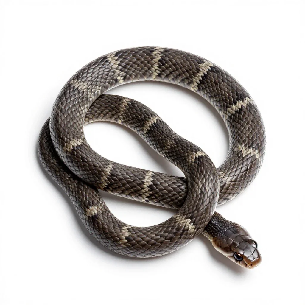 Banded sand snake isolated on a white background