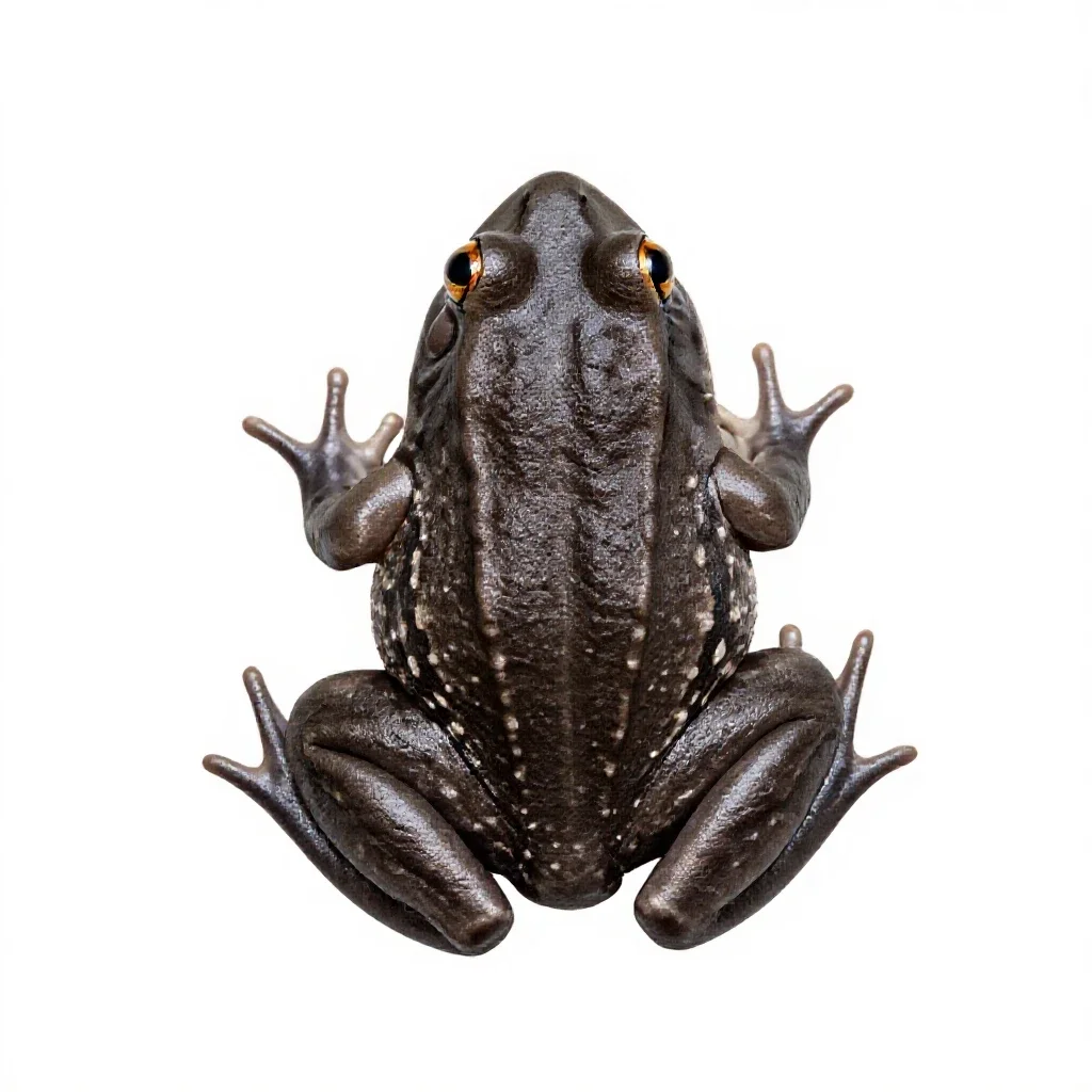 Barking frog isolated on a white background