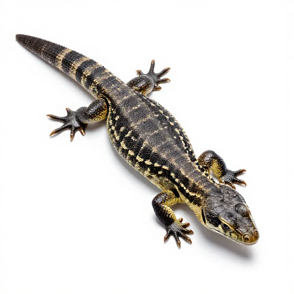 Beaded lizard isolated on a white background
