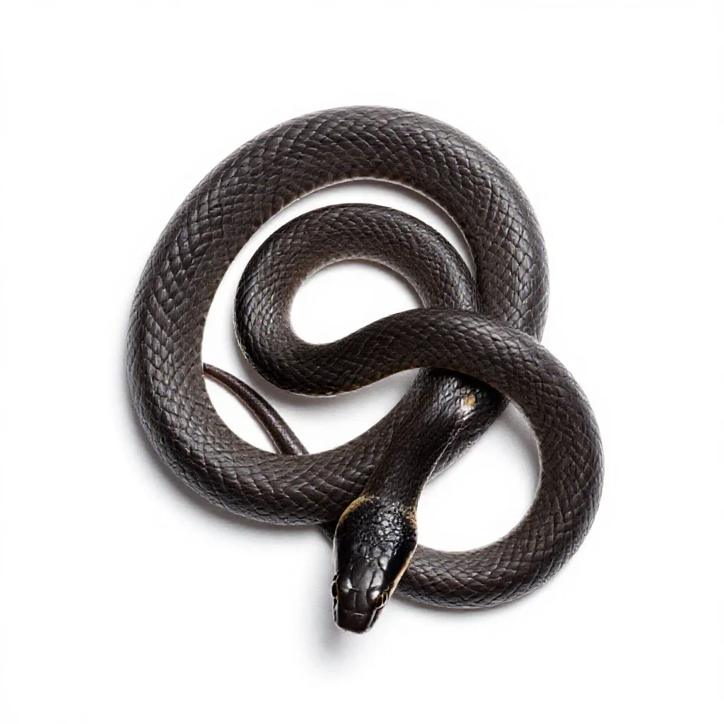 Black-headed snake isolated on a white background