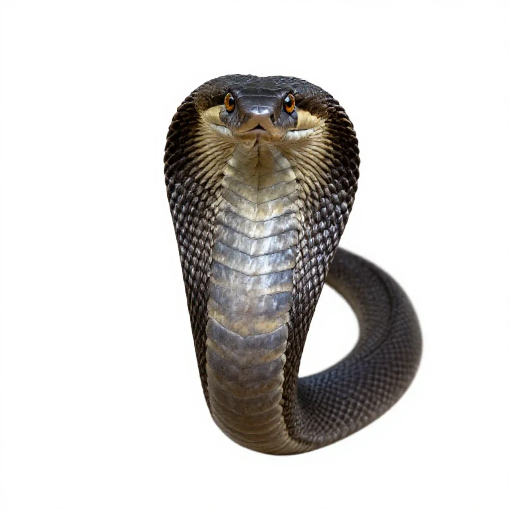 Black mamba isolated on a white background
