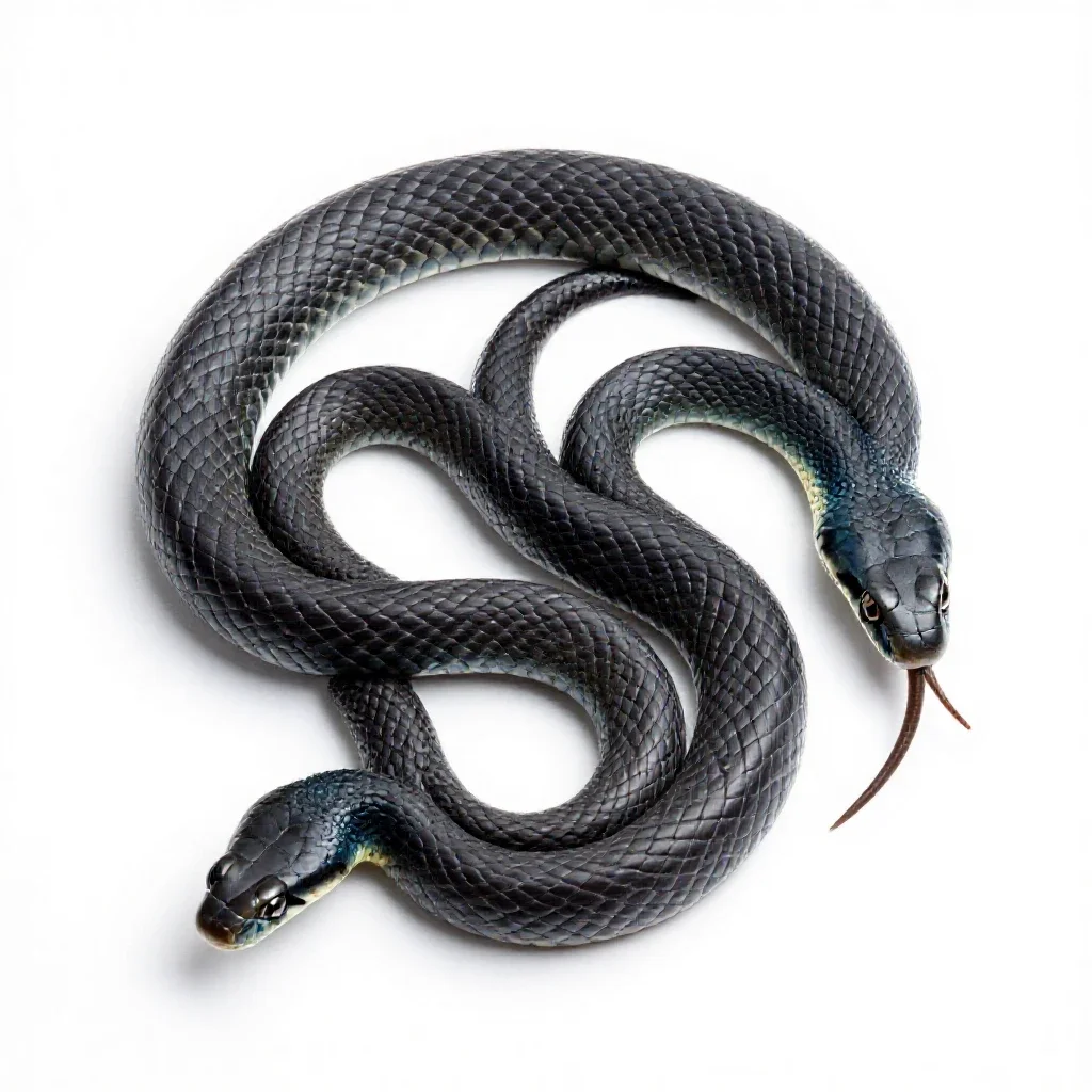 Blue racer isolated on a white background