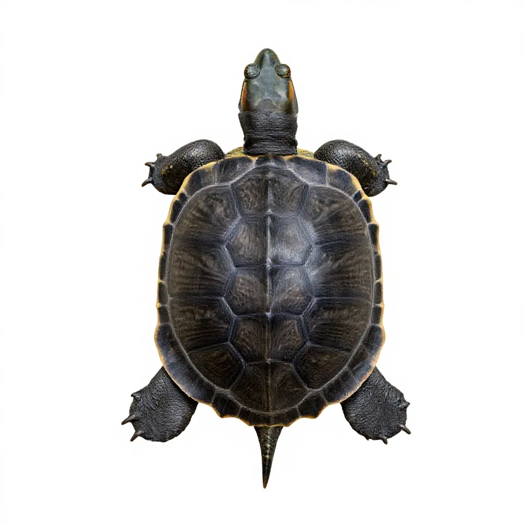 Box turtle isolated on a white background