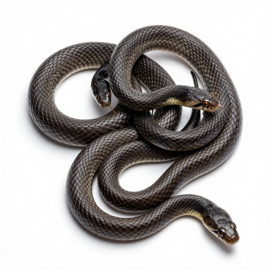 Bull snake isolated on a white background
