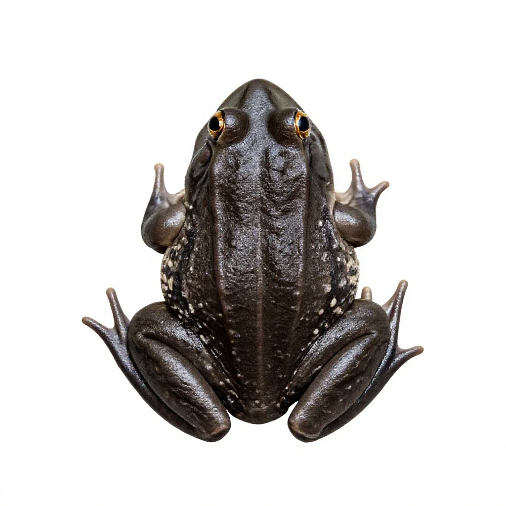 Bullfrog isolated on a white background