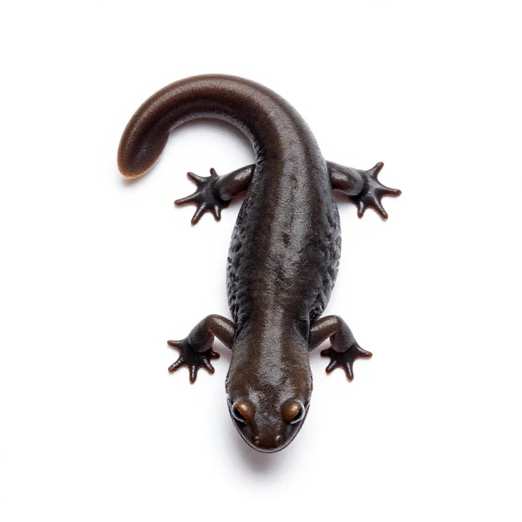 Caecilian isolated on a white background