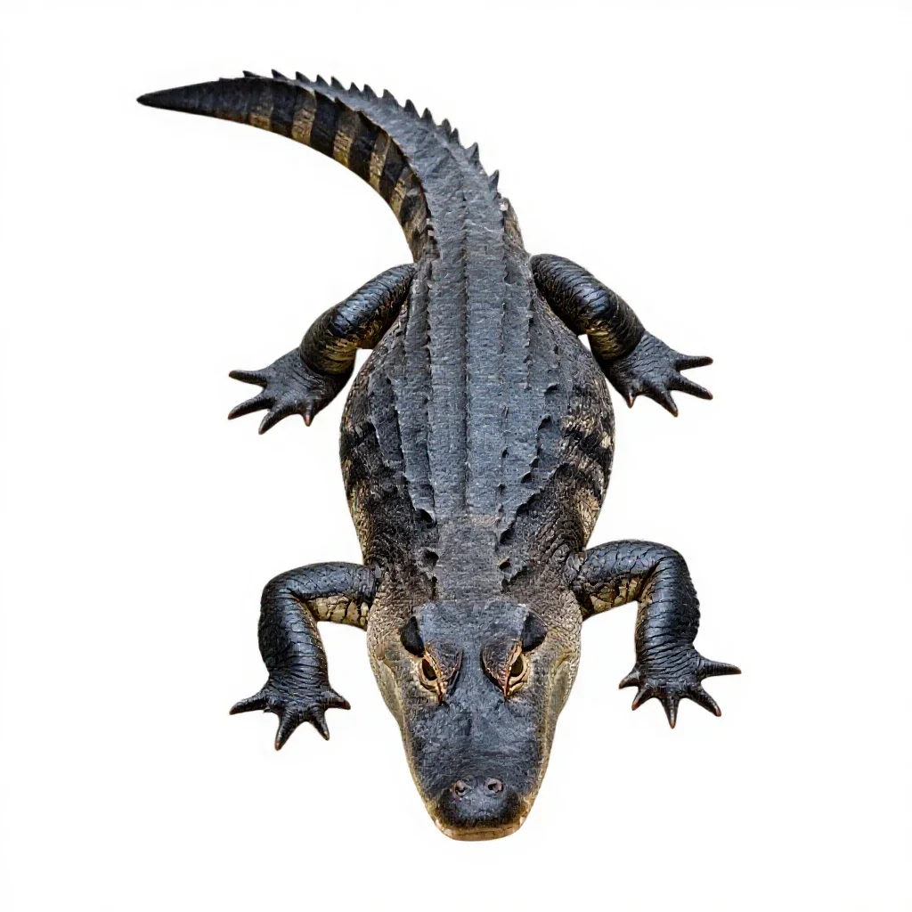 Caiman lizard isolated on a white background