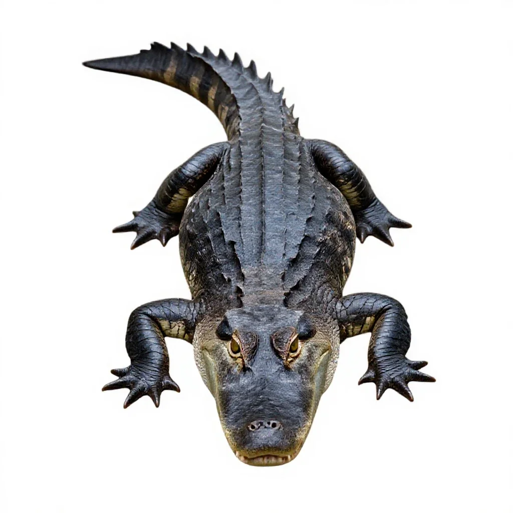 Caiman isolated on a white background