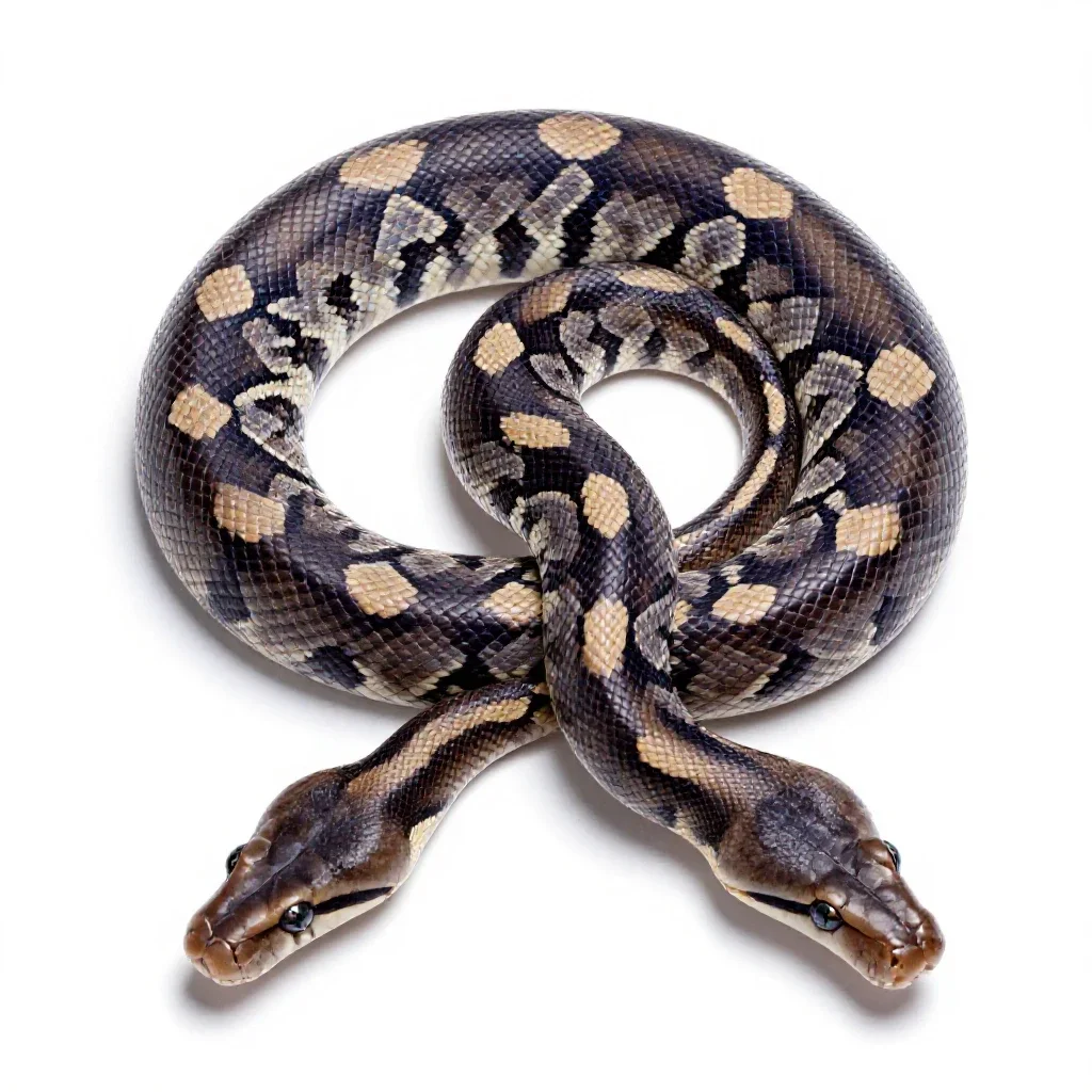 Carpet snake isolated on a white background