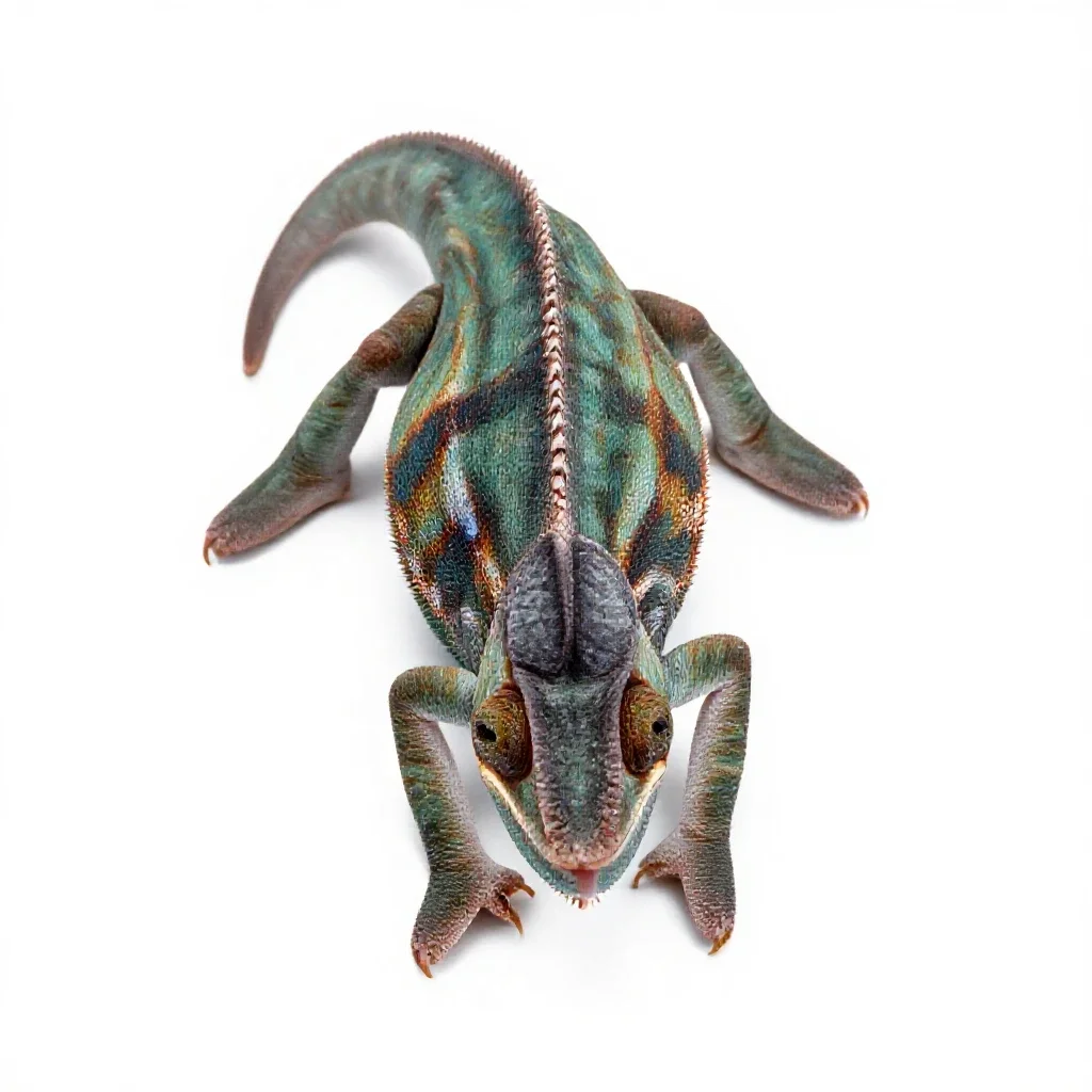 Chameleon isolated on a white background