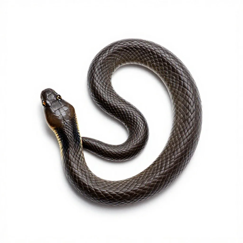 Coachwhip isolated on a white background