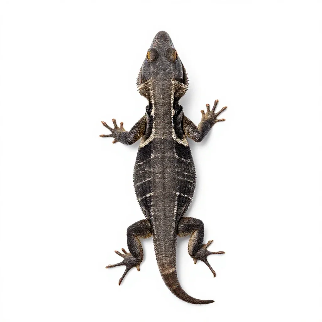 Collared lizard isolated on a white background