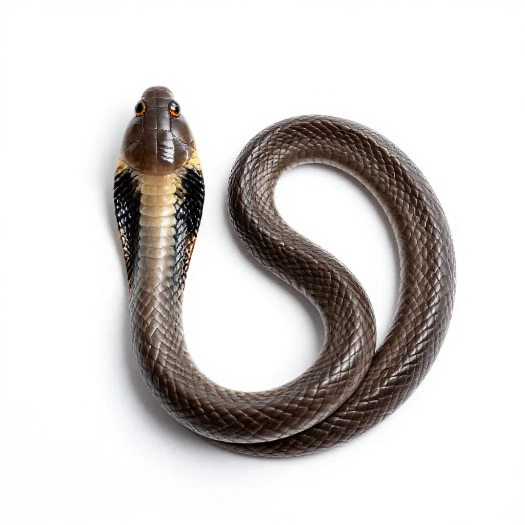 Common kingsnake isolated on a white background